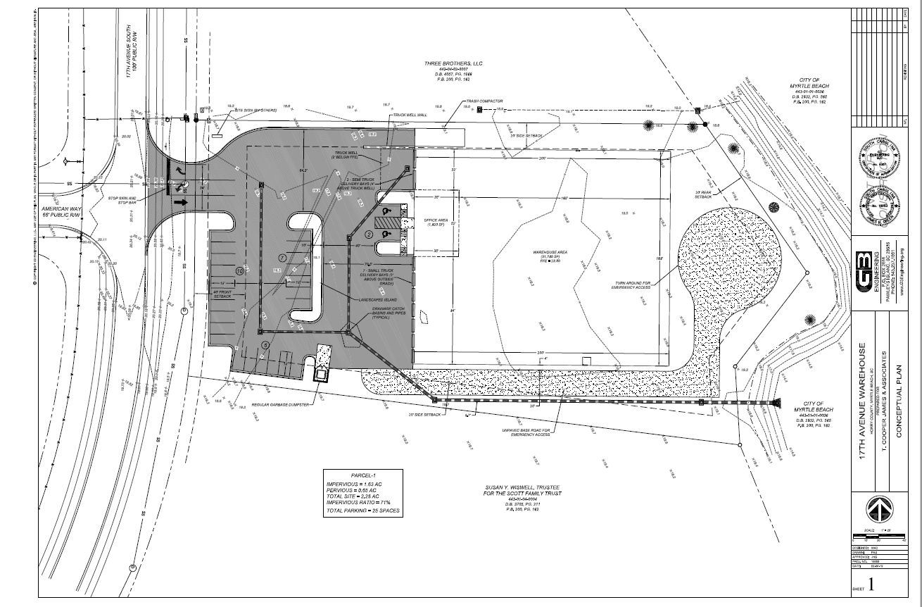 North Industrial Park - Lot 15 : 1366 17th Ave S, Myrtle Beach, SC 29577